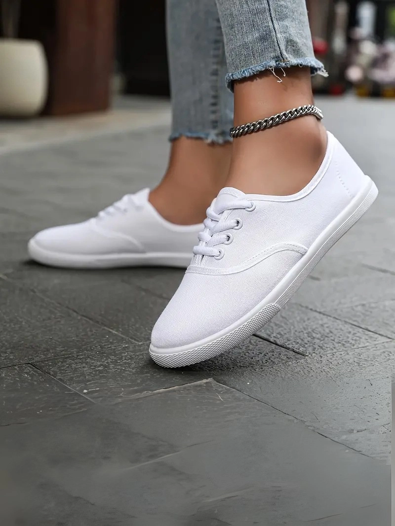 Düşük Tabanlı Bağcıklı Hafif ve Rahat Günlük Kullanım İçin Pembe Kadın Sneaker