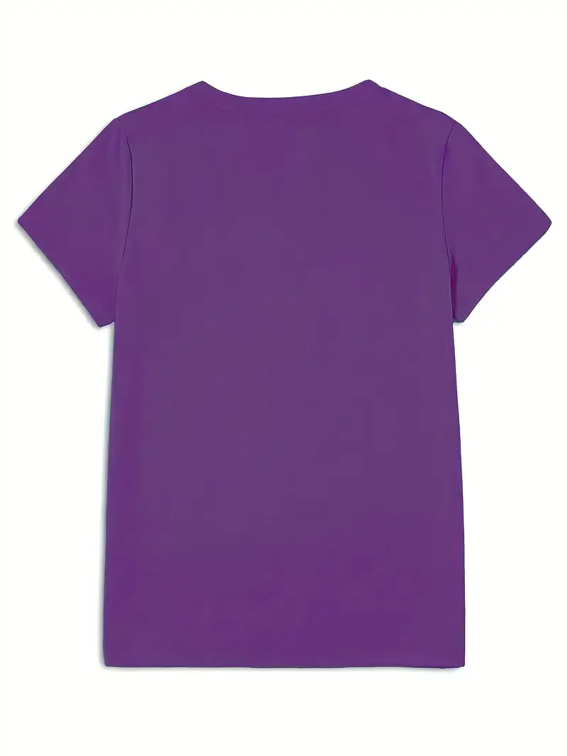 Yuvarlak Yaka Dokuma Slim Fit Mor T-Shirt