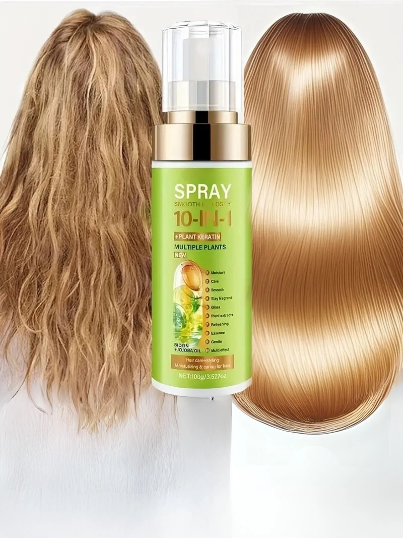 100g Doğal Hacimli Bitki Keratin, Biotin ve Jojoba Yağı ile Kolay Uygulamalı Dökülme Önleyici Saç Bakım Spreyi