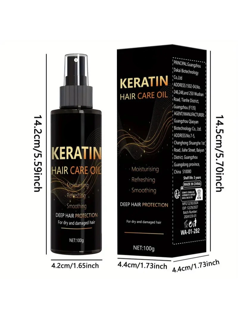 Kuru Saçlar İçin Nemlendirici ve Esneklik Artırıcı Keratin Saç Bakım Spreyi