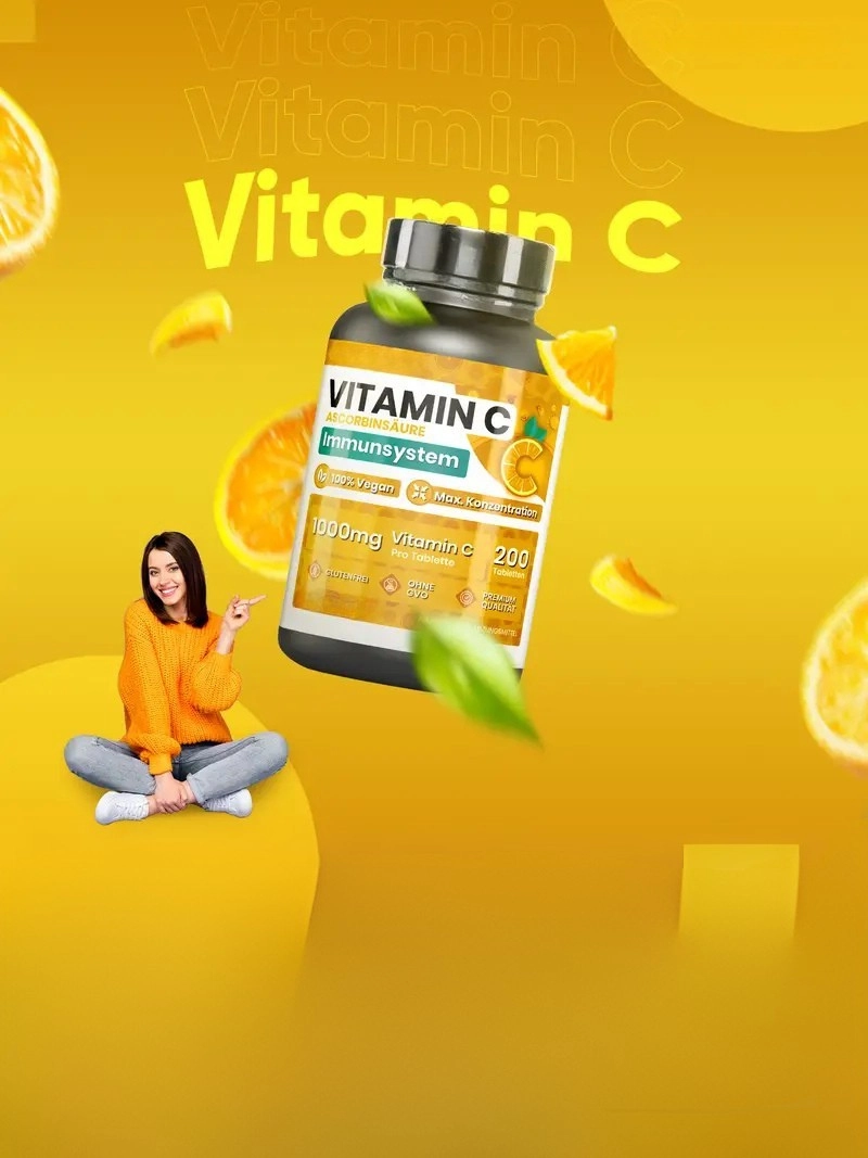 Yüksek Doygunluk 1000Mg C Vitamini 200 Tabletli %100 Vegan Bağışıklık Sistemi, Cilt, Yorgunluk, Kollajen Oluşumu