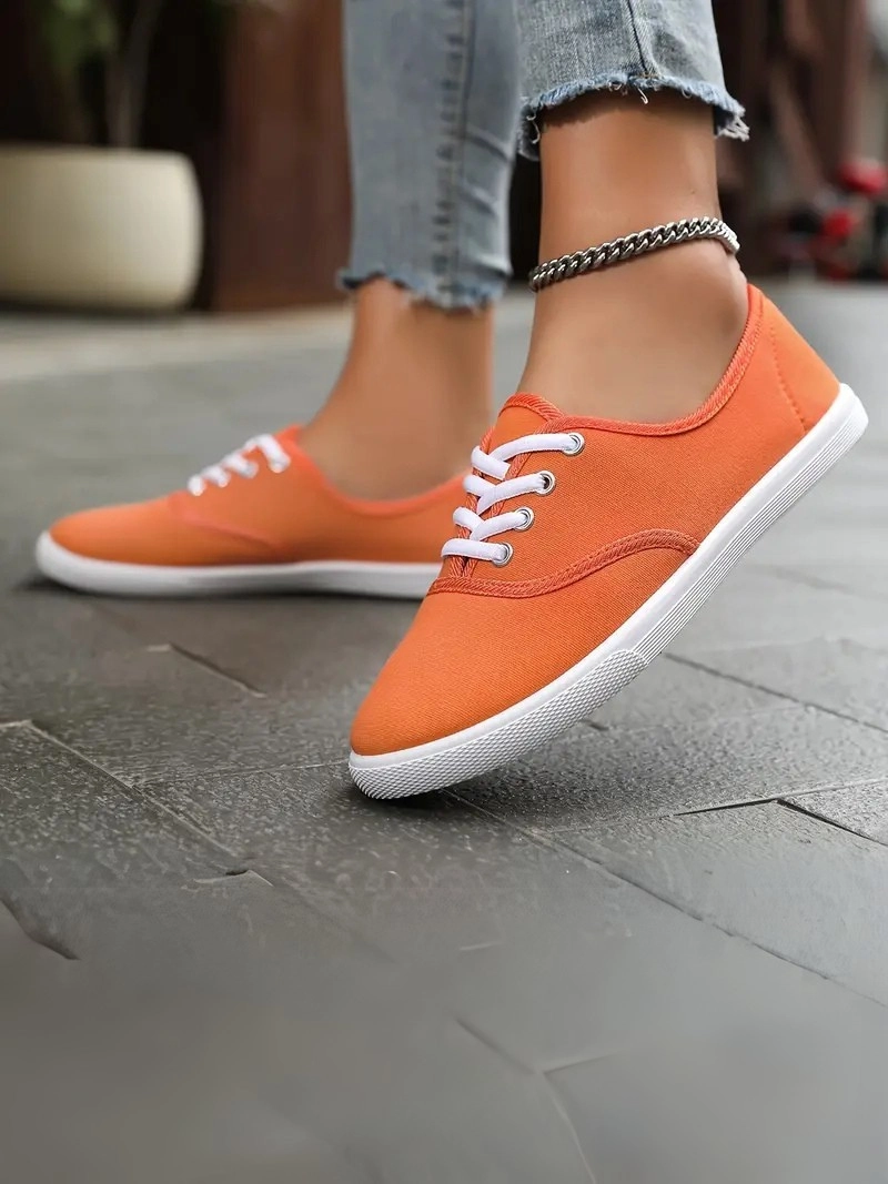 Düşük Tabanlı Bağcıklı Hafif ve Rahat Günlük Kullanım İçin Yeşil Kadın Sneaker
